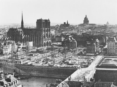 A Hotel-Dieu épülete, Párizs, 1867 alkotó: French Photographer