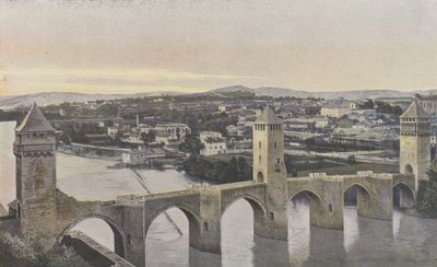 Cahors, Pont Valentre és kilátás a Lot bal partjára alkotó: French Photographer
