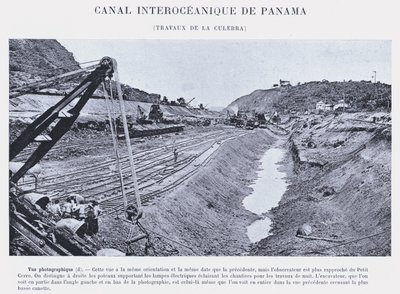 Panama Interoceanic Canal, Culebra Works (f/w fotó) alkotó: French Photographer