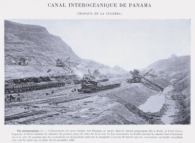 Panama Interoceanic Canal, Culebra Works (f/w fotó) alkotó: French Photographer