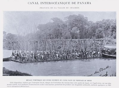 Panama óceánközi csatorna, Chagres Valley Works (f/w fotó) alkotó: French Photographer