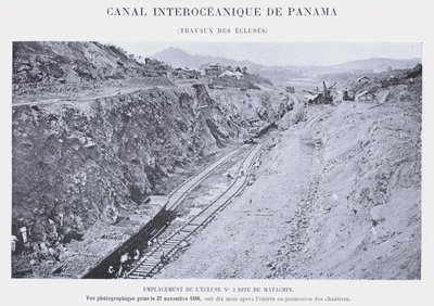 Panama óceánközi csatorna, zárművek (bw fotó) alkotó: French Photographer