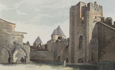 Carcassonne Cite, Cote S Tour Saint-Nazaire (a teljes helyreállítás előtt) alkotó: French Photographer