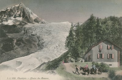 Chamonix - Bossons gleccser. 1913-ban feladott képeslap. alkotó: French Photographer