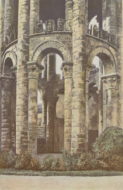 Charroux, régi apátság, torony, alsó rész alkotó: French Photographer