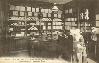 Csokoládébolt, 92 Rue Denfert-Rochereau, Párizs (f/w fotó) alkotó: French Photographer