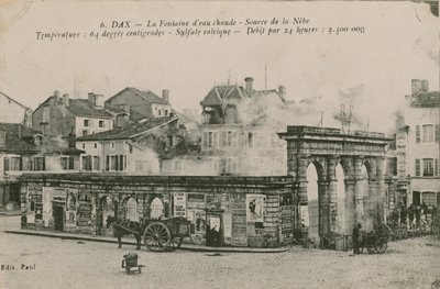 Dax - a meleg vizű forrás - Nebe forrása. 1913-ban feladott képeslap. alkotó: French Photographer