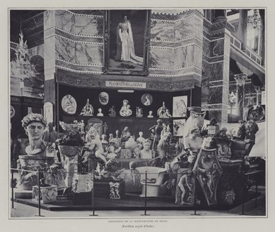A firenzei Signa gyár áruinak kiállítása az Exposition Universelle 1900 olasz pavilonjában, Párizsban (f/w fotó) alkotó: French Photographer