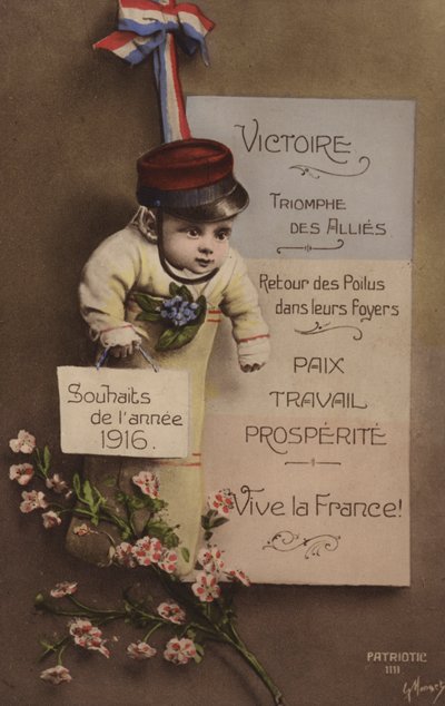 Francia újévi kártya, 1916 alkotó: French Photographer