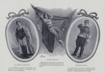 La Belle Chiquita, Sarah Brown és Jeanne Bloch francia színésznők és énekesek (f/w fotó) alkotó: French Photographer