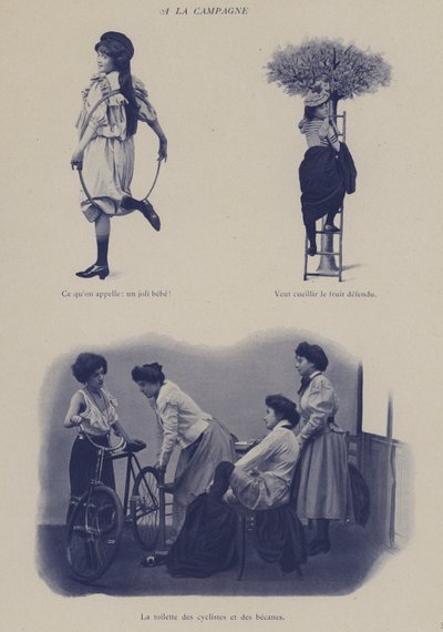 Illusztráció a Petites Parisiennes-hez (vagyis fiatal dolgozó lányok Párizsban) (f/w fotó) alkotó: French Photographer