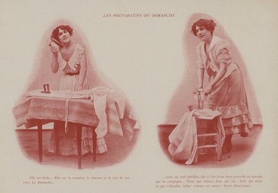 Illusztráció a Petites Parisiennes-hez (vagyis fiatal dolgozó lányok Párizsban) (f/w fotó) alkotó: French Photographer