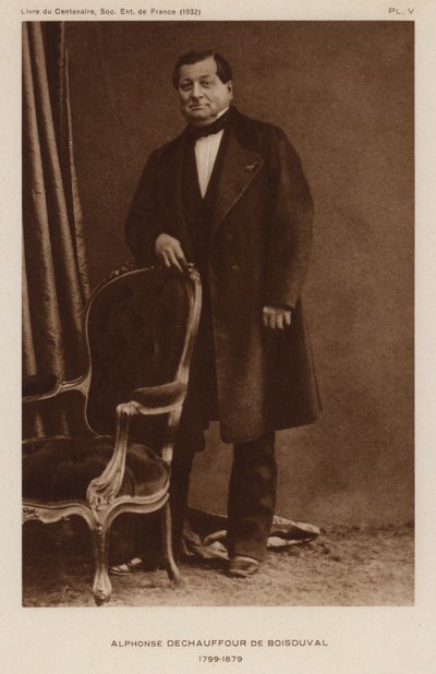Jean Baptiste Boisduval, francia lepkék és botanikusok (f/w fotó) alkotó: French Photographer