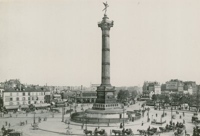 La Colonne de Juillet, Place de la Bastille, Július oszlopa, Bastille helye (fotómetszet) alkotó: French Photographer