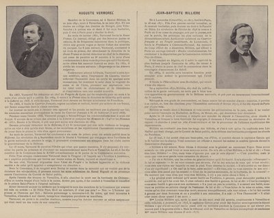 A párizsi kommün, Auguste Vermorel, Jean-Baptiste Milliere (f/w fotó) alkotó: French Photographer