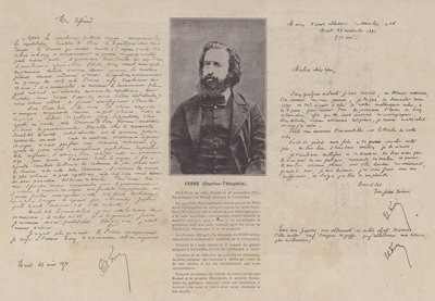 A párizsi kommün, Charles-Theophile Ferre (f/w fotó) alkotó: French Photographer