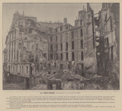 A párizsi kommün, a Vöröskereszt, Kilátás a rue du Cherche-Midi felől (f/w fotó) alkotó: French Photographer