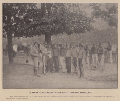 A párizsi kommün, a Versaillese-i lovasság által elfoglalt Jardin Du Luxembourg (f/w fotó) alkotó: French Photographer