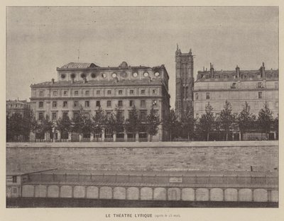 A Párizsi Kommün, Le Theatre Lyrique, május 25. után (f/w fotó) alkotó: French Photographer