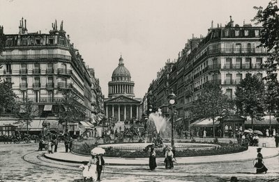 La Rue Soufflot et le Pantheon, The Soufflot Street és Pantheon (fotógravírozás) alkotó: French Photographer