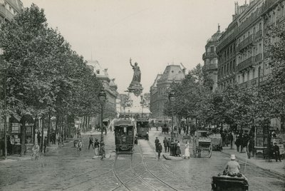 Templom utca és a Köztársaság helye (fotómetszet) alkotó: French Photographer