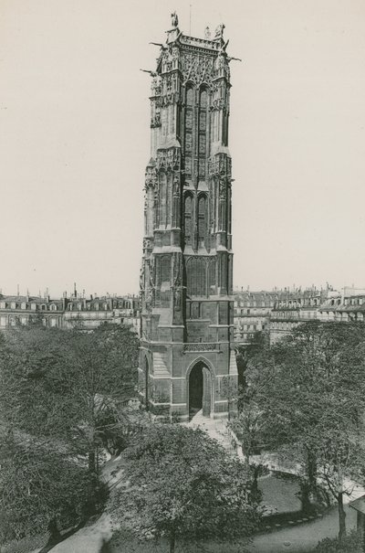 A Tour Saint-Jacques, Saint-Jacques-torony (fotógravírozás) alkotó: French Photographer