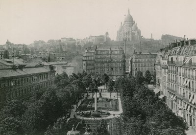 Le Square dAnvers et le Sacre-Coeur, Antwerps tér és a Sacre-Coeur (fotómetszet) alkotó: French Photographer