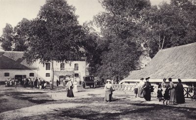 Le Touquet, az istállók és házak stb., amelyeket 1903-ban úgy rendeztek be, hogy fogadják a vendégeket az első Hermitage Hotelben alkotó: French Photographer