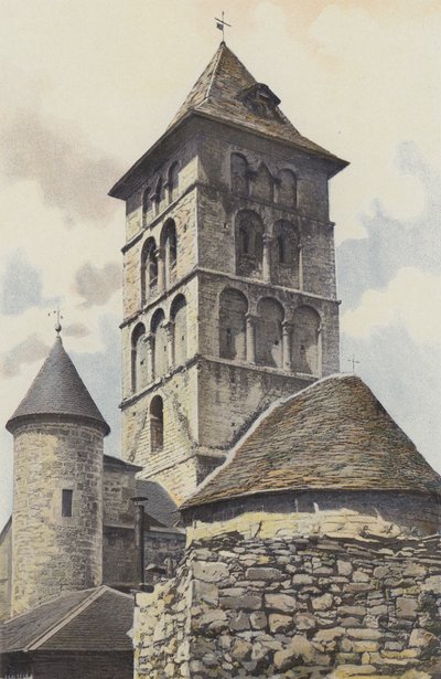 Livernon, a templom, a harangtorony és az apszis alkotó: French Photographer