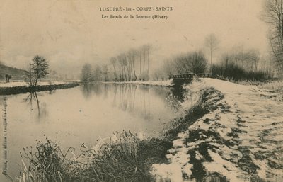 Longpre-les-Corps-Saints - a Somme partjai télen. 1913-ban feladott képeslap. alkotó: French Photographer