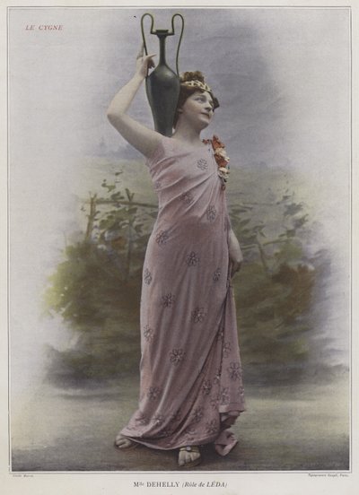 Mademoiselle Dehelly Leda szerepében a Le Cygne-ben (színes fotó) alkotó: French Photographer