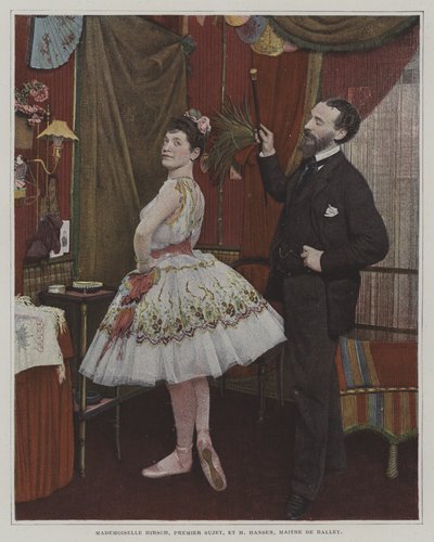 Mademoiselle Hirsch balett-táncos és Joseph Hansen belga balettmester (színes fotó) alkotó: French Photographer