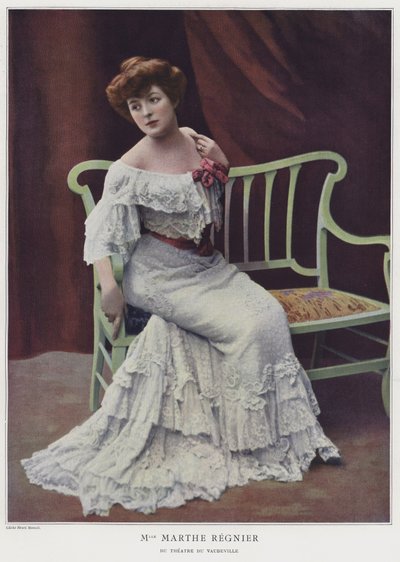 Marthe Regnier francia színésznő (színes fotó) alkotó: French Photographer