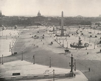Párizs: Déli kilátás a Place de la Concorde-ra (f/w fotó) alkotó: French Photographer