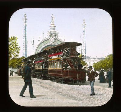 Párizsi kiállítás: főbejárati kapu, 1900 (lámpás csúszda) alkotó: French Photographer