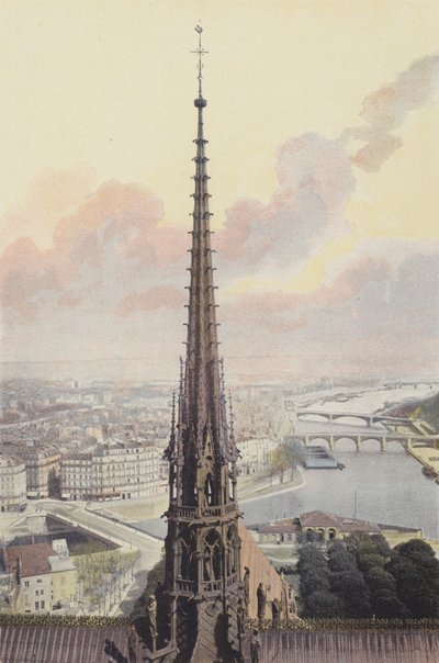 Párizs, Notre-Dame nyila, kilátás a déli toronyból alkotó: French Photographer