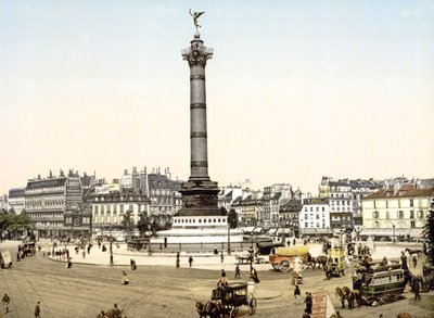 Place de la Bastille, Párizs, pub. 1900 alkotó: French Photographer