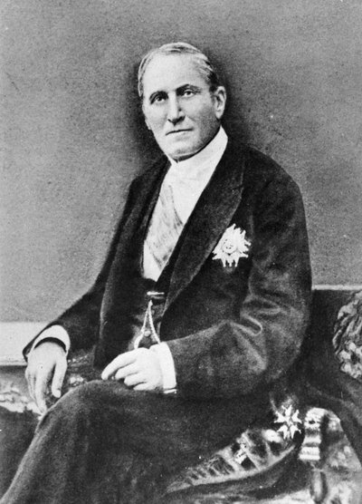 Georges Eugene Haussmann báró (1809-91) portréja a Memoires du Baron Haussmannból, Párizs, Victor Havard Editeur, 1889 alkotó: French Photographer