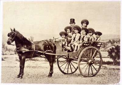 Ferdinand de Lesseps (1805-1894) és unokái portréja alkotó: French Photographer