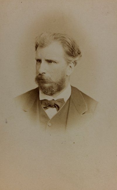 William Bouguereau francia festő portréja; névjegykártya (f/w fotó) alkotó: French Photographer
