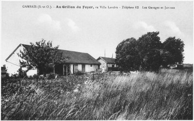 Henri Desire Landru (1869-1922) Gambais-i házát ábrázoló képeslap alkotó: French Photographer