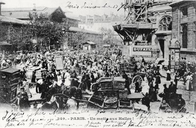 Les Halles, Párizs, 1914 előtti képeslap alkotó: French Photographer