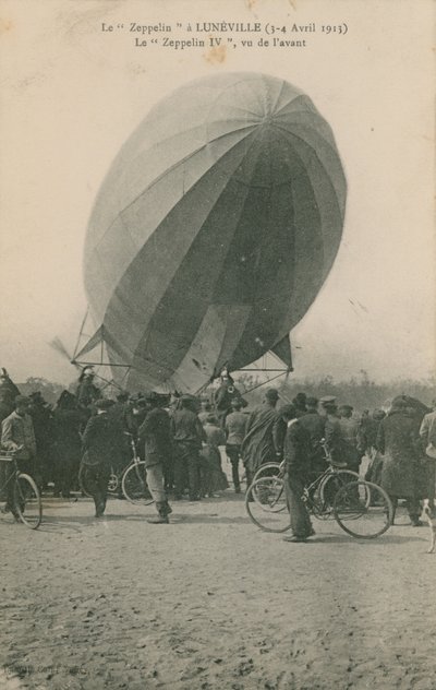 Luneville-i Zeppelin képeslap, 1913-ban küldték alkotó: French Photographer