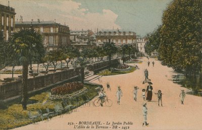 Nyilvános kert Bordeaux-ban, Franciaországban. 1913-ban feladott képeslap. alkotó: French Photographer
