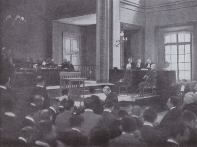 Alfred Dreyfus, a hazaárulásért jogtalanul elítélt francia katonatiszt ügyének újratárgyalása, Rennes, Franciaország, 1899 alkotó: French Photographer