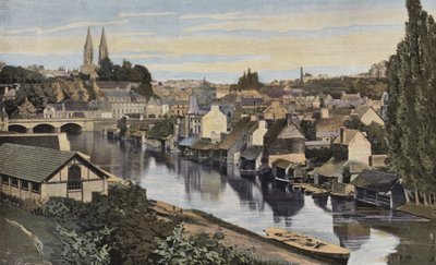 Saint-Lo, Általános nézet a Vire partjáról alkotó: French Photographer
