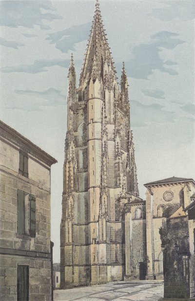 Saintes, Saint-Eutrope templom, harangtorony és homlokzat O alkotó: French Photographer