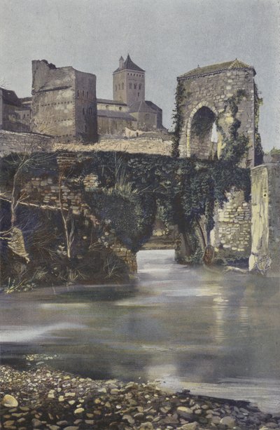 Sauveterre, a régi híd a Gave dOloron felett alkotó: French Photographer