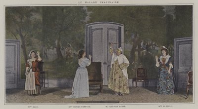 Jelenet a Le Malade Imaginaire című produkcióból, Moliere (színes fotó) alkotó: French Photographer