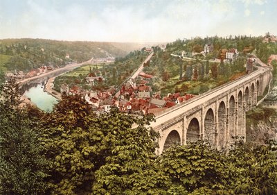 A Viaduct de Lanvallay, Dinan, Franciaország, 1890-1900 alkotó: French Photographer